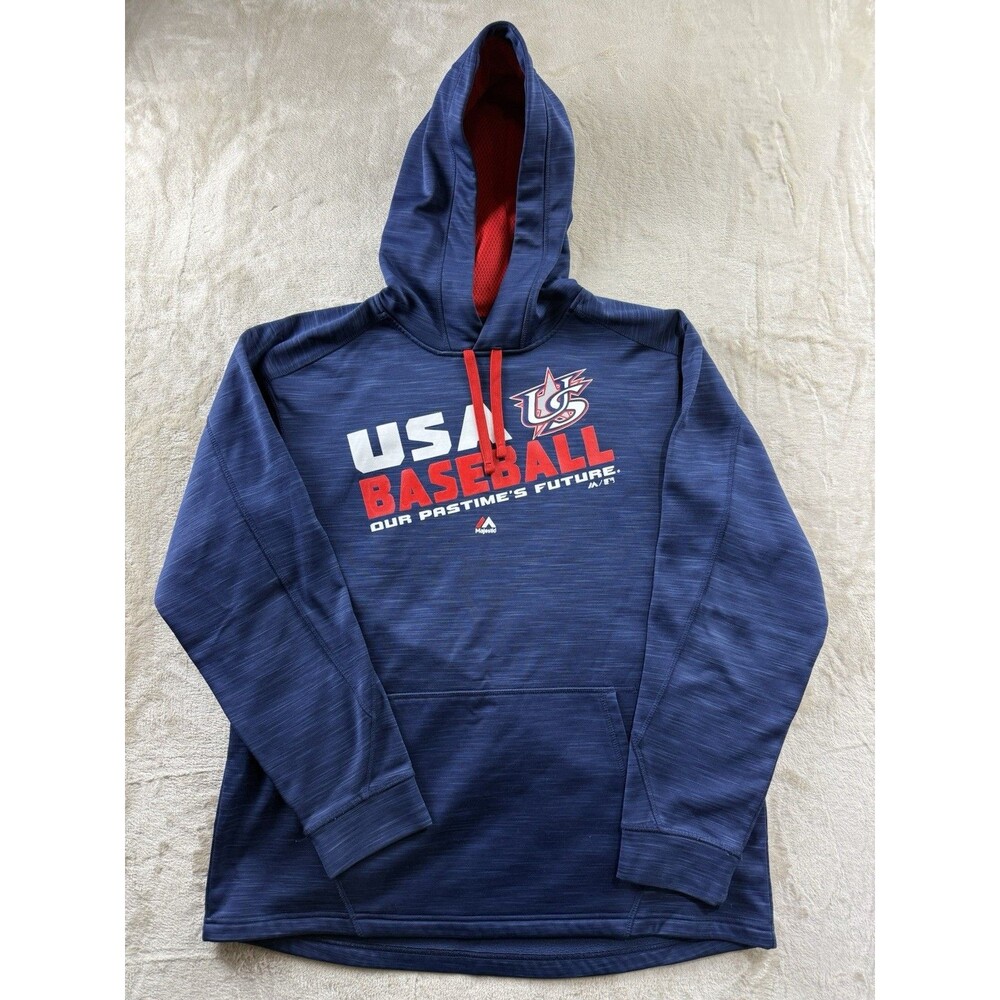 World Baseball Classic Team USA Majestic Therma Base Hoodie Size Men’s Large